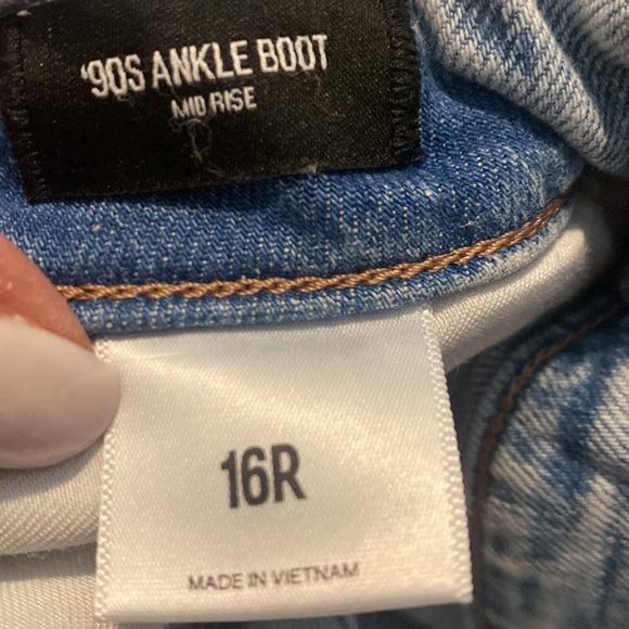 NWOT express 90s ankle boot jeans sz 16 - Picture 5 of 6